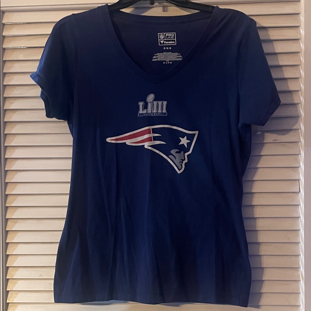 NFL Patriots Navy Tee with Logo